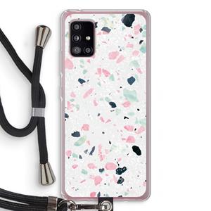 CaseCompany Terrazzo N°3: Samsung Galaxy A51 5G Transparant Hoesje met koord