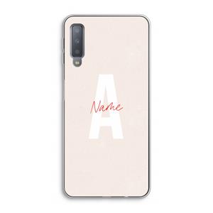 CaseCompany Strawberry Milkshake: Samsung Galaxy A7 (2018) Transparant Hoesje