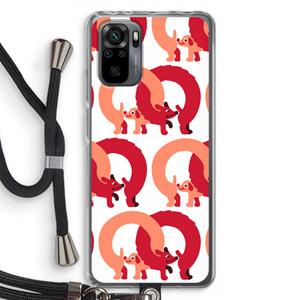 CaseCompany Dogs: Xiaomi Redmi Note 10 Pro Transparant Hoesje met koord