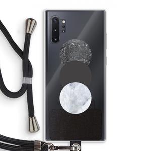 CaseCompany Marmeren cirkels: Samsung Galaxy Note 10 Plus Transparant Hoesje met koord