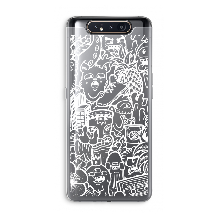 CaseCompany Vexx Mixtape #2: Samsung Galaxy A80 Transparant Hoesje