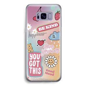 CaseCompany Positivity: Samsung Galaxy S8 Transparant Hoesje