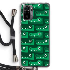 CaseCompany Crocs: Xiaomi Redmi Note 10 Pro Transparant Hoesje met koord