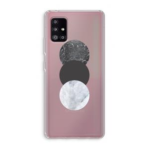 CaseCompany Marmeren cirkels: Samsung Galaxy A51 5G Transparant Hoesje