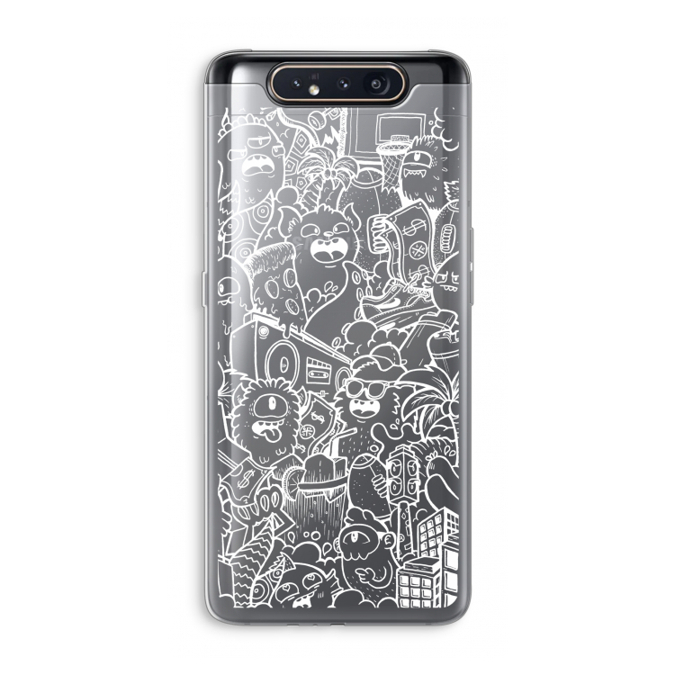 CaseCompany Vexx City #2: Samsung Galaxy A80 Transparant Hoesje