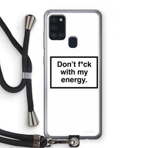 CaseCompany My energy: Samsung Galaxy A21s Transparant Hoesje met koord