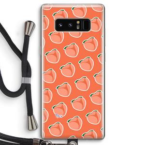 CaseCompany Just peachy: Samsung Galaxy Note 8 Transparant Hoesje met koord