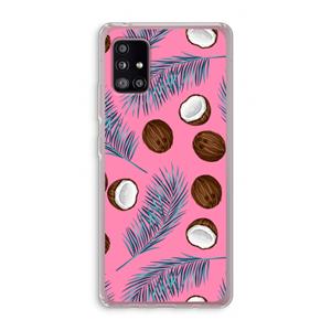 CaseCompany Kokosnoot roze: Samsung Galaxy A51 5G Transparant Hoesje