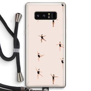 CaseCompany Dancing #1: Samsung Galaxy Note 8 Transparant Hoesje met koord