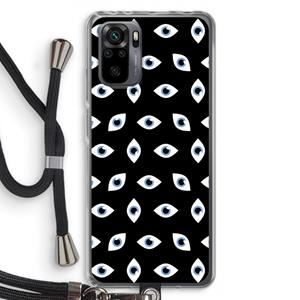 CaseCompany Eyes pattern: Xiaomi Redmi Note 10 Pro Transparant Hoesje met koord