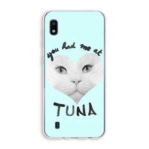 CaseCompany You had me at tuna: Samsung Galaxy A10 Transparant Hoesje