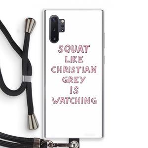 CaseCompany Christian Grey: Samsung Galaxy Note 10 Plus Transparant Hoesje met koord