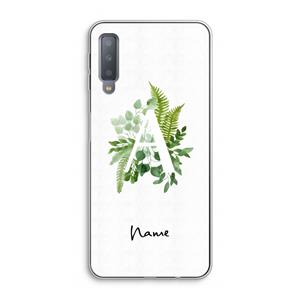 CaseCompany Green Brush: Samsung Galaxy A7 (2018) Transparant Hoesje