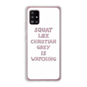 CaseCompany Christian Grey: Samsung Galaxy A51 5G Transparant Hoesje