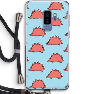 CaseCompany Dinosawrr: Samsung Galaxy S9 Plus Transparant Hoesje met koord