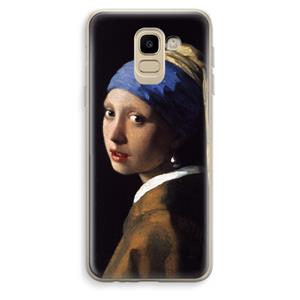 CaseCompany The Pearl Earring: Samsung Galaxy J6 (2018) Transparant Hoesje