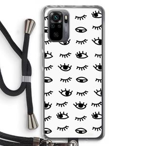 CaseCompany Eye pattern #2: Xiaomi Redmi Note 10 Pro Transparant Hoesje met koord