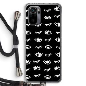 CaseCompany Eye pattern #3: Xiaomi Redmi Note 10 Pro Transparant Hoesje met koord