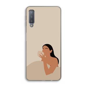 CaseCompany Fresh coffee: Samsung Galaxy A7 (2018) Transparant Hoesje