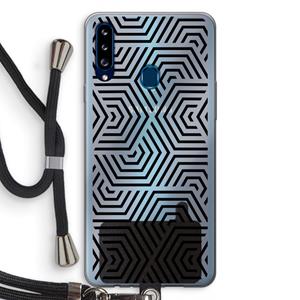 CaseCompany Magic pattern: Samsung Galaxy A20s Transparant Hoesje met koord