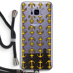 CaseCompany Musketon Anchor: Samsung Galaxy S8 Plus Transparant Hoesje met koord