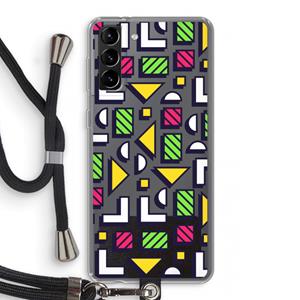 CaseCompany 8-bit N°4: Samsung Galaxy S21 Plus Transparant Hoesje met koord