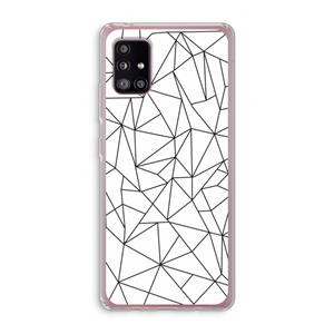 CaseCompany Geometrische lijnen zwart: Samsung Galaxy A51 5G Transparant Hoesje