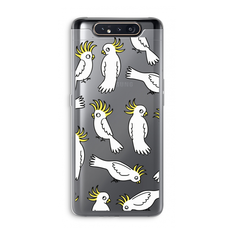 CaseCompany Papegaai: Samsung Galaxy A80 Transparant Hoesje