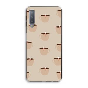 CaseCompany Morning coffee: Samsung Galaxy A7 (2018) Transparant Hoesje