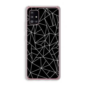 CaseCompany Geometrische lijnen wit: Samsung Galaxy A51 5G Transparant Hoesje