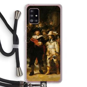 CaseCompany De Nachtwacht: Samsung Galaxy A51 5G Transparant Hoesje met koord