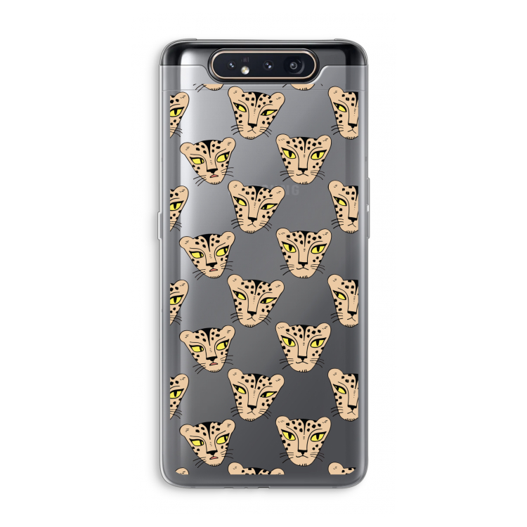 CaseCompany Tijger: Samsung Galaxy A80 Transparant Hoesje