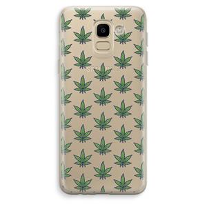 CaseCompany Weed: Samsung Galaxy J6 (2018) Transparant Hoesje