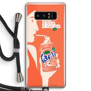 CaseCompany Peach please!: Samsung Galaxy Note 8 Transparant Hoesje met koord