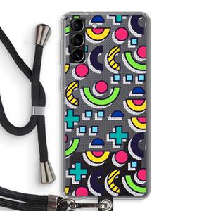 CaseCompany 8-bit N°6: Samsung Galaxy S21 Plus Transparant Hoesje met koord