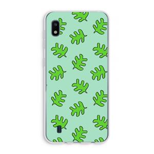 CaseCompany Groene blaadjes: Samsung Galaxy A10 Transparant Hoesje