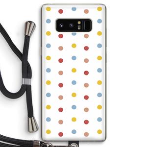 CaseCompany Bollen: Samsung Galaxy Note 8 Transparant Hoesje met koord