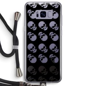 CaseCompany Musketon Skulls: Samsung Galaxy S8 Plus Transparant Hoesje met koord