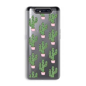 CaseCompany Cactus Lover: Samsung Galaxy A80 Transparant Hoesje