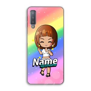 CaseCompany Chibi Maker vrouw: Samsung Galaxy A7 (2018) Transparant Hoesje