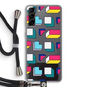 CaseCompany 8-bit N°7: Samsung Galaxy S21 Plus Transparant Hoesje met koord