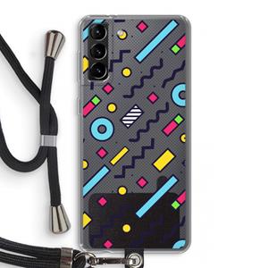 CaseCompany 8-bit N°8: Samsung Galaxy S21 Plus Transparant Hoesje met koord