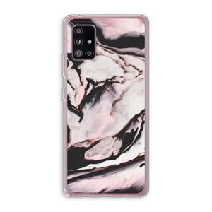 CaseCompany Roze stroom: Samsung Galaxy A51 5G Transparant Hoesje