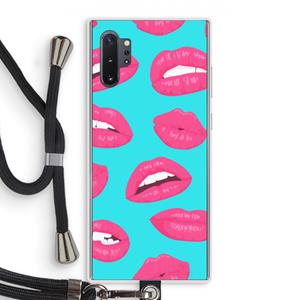 CaseCompany Bite my lip: Samsung Galaxy Note 10 Plus Transparant Hoesje met koord