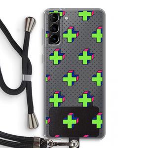 CaseCompany 8-bit N°10: Samsung Galaxy S21 Plus Transparant Hoesje met koord