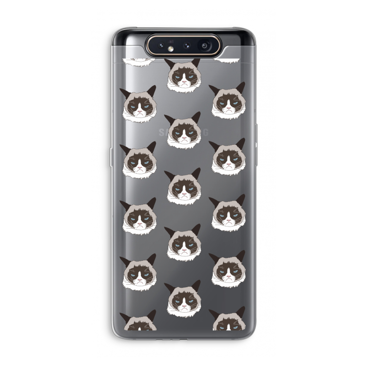 CaseCompany It's a Purrr Case: Samsung Galaxy A80 Transparant Hoesje