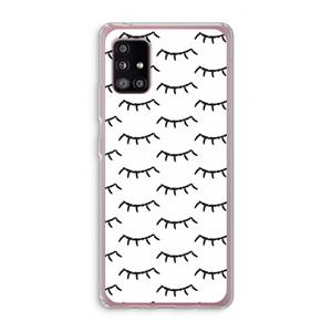 CaseCompany Wimpers: Samsung Galaxy A51 5G Transparant Hoesje