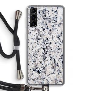 CaseCompany Gespikkelde marmer: Samsung Galaxy S21 Plus Transparant Hoesje met koord
