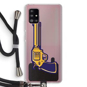 CaseCompany Pew Pew Pew: Samsung Galaxy A51 5G Transparant Hoesje met koord