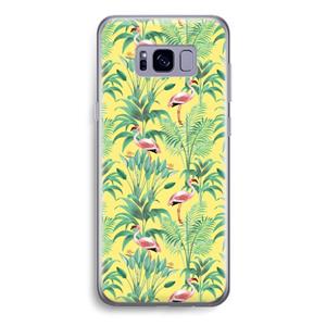 CaseCompany Flamingo party: Samsung Galaxy S8 Transparant Hoesje